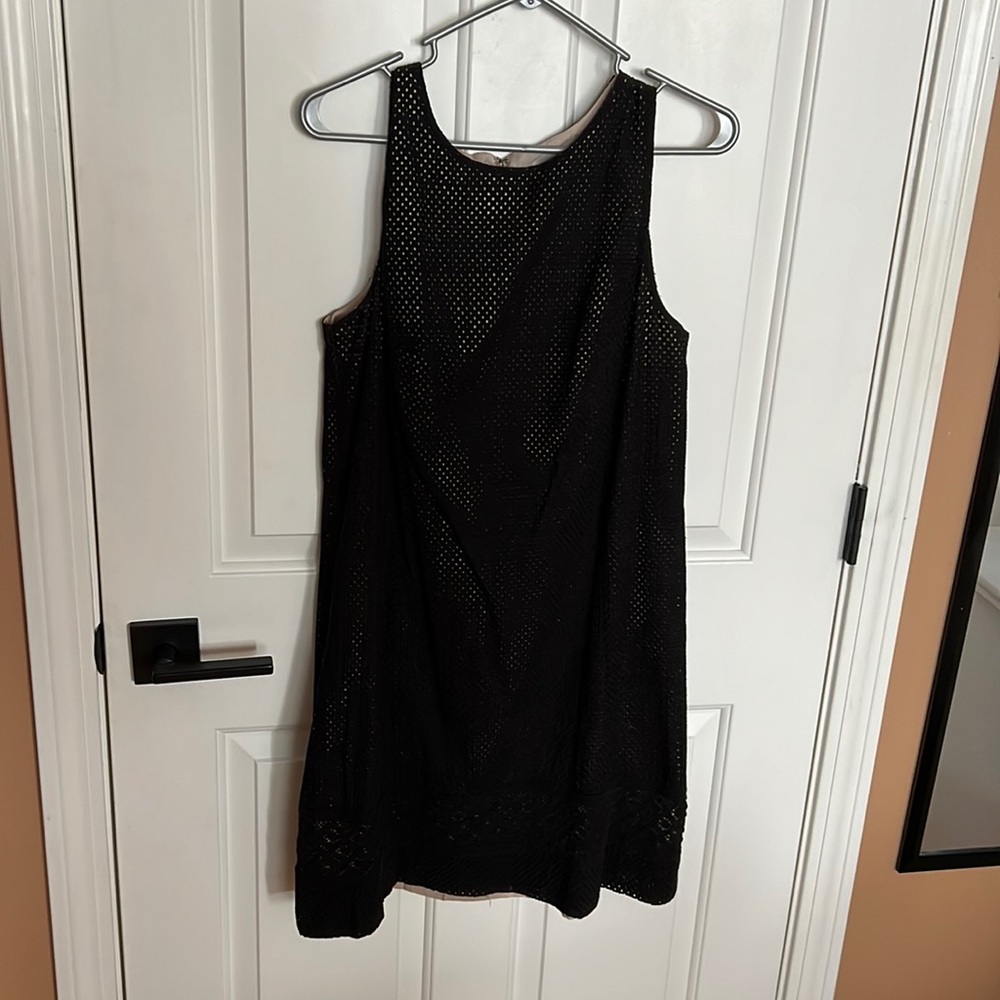Black eyelet with crochet detail